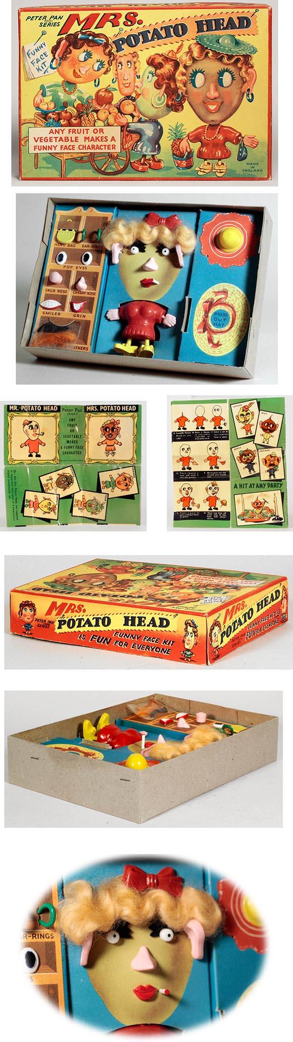 c.1954 England, Mrs. Potato Head in Original Box